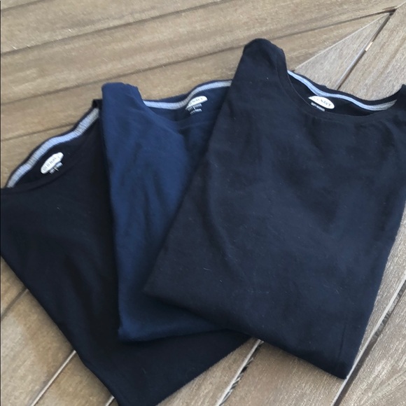 Old Navy Other - Old Navy Long Sleeve Tee Bundle Large Black & Navy